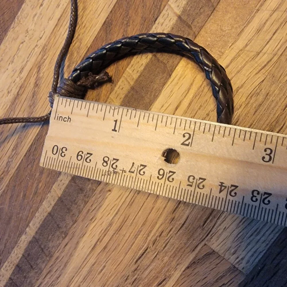 Boho Two Tone Braided Leather Bracelet